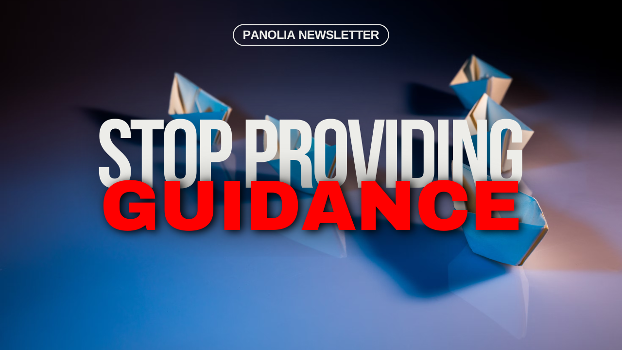 Stop providing guidance
